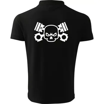 Pánská košile Lebka písty - Polokošile pánská Pique Polo 203 - 2XL ( Černá )