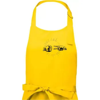 Kuchyňská zástěra Kámen tupí nůžky - Dámská zástěra na vaření - Univerzální velikost ( Žlutá )