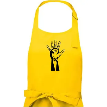 Kuchyňská zástěra Papír černě - Dámská zástěra na vaření - Univerzální velikost ( Žlutá )