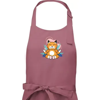Kuchyňská zástěra Mistr v meditaci (Pecka design) - Dámská zástěra na vaření - Univerzální velikost ( Starorůžová )