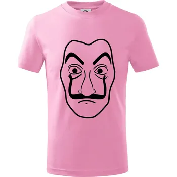 Chlapecké tričko Maska do tiskárny peněz - Tričko dětské bavlněné - 158 cm/12 let ( Růžová )