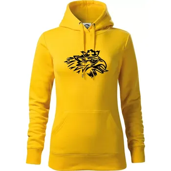 Dámská mikina Rozezlený orel - Mikina dámská Cape s kapucí - S ( Žlutá )