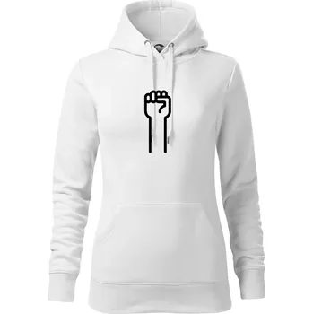 Dámská mikina Kámen ikona - Mikina dámská Cape s kapucí - M ( Bílá )