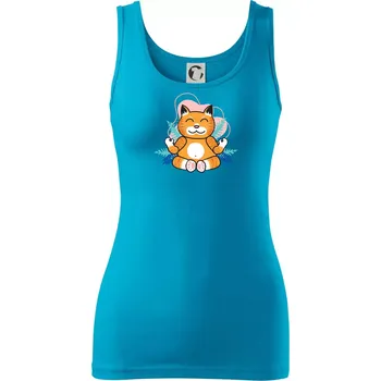 Dámské tričko Mistr v meditaci (Pecka design) - Dámské tílko - 2XL ( Světlý tyrkys )