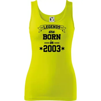 Dámské tričko Legends are born in 2003 - Dámské tílko - M ( Limetková )