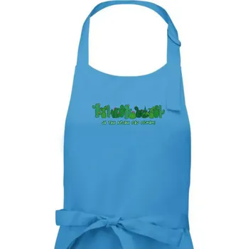 Kuchyňská zástěra Kaktusy - Já tak rád píchám - Pánská zástěra na vaření - Univerzální velikost ( Světlý tyrkys )