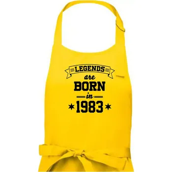 Kuchyňská zástěra Legends are born in 1983 - Dámská zástěra na vaření - Univerzální velikost ( Žlutá )