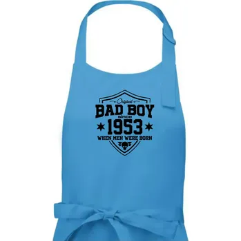 Kuchyňská zástěra Bad boy since 1953 - Pánská zástěra na vaření - Univerzální velikost ( Světlý tyrkys )
