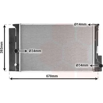 Chladič motoru Chladič, chlazení motoru VAN WEZEL 53002397