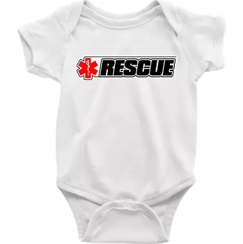 Kojenecký body Záchranář rescue kříž červený - Body kojenecké s krátkým rukávem - Krátký r. do 3 měs ( Bílá )