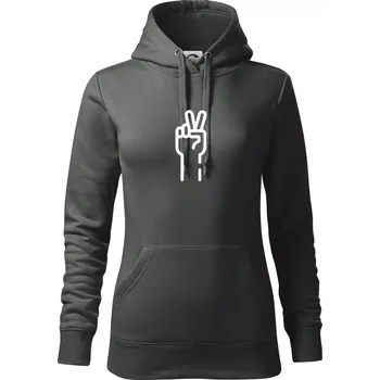 Dámská mikina Nůžky ikona - Mikina dámská Cape s kapucí - XL ( Tmavá břidlice (šedá se zeleným nádechem) )