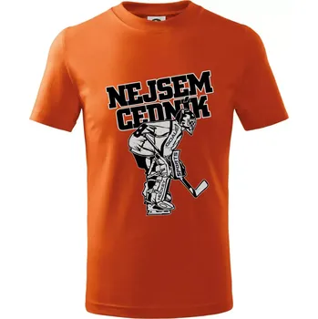 Chlapecké tričko Nejsem cedník - Tričko dětské bavlněné - 104-110cm / 3-4 roky ( Oranžová )
