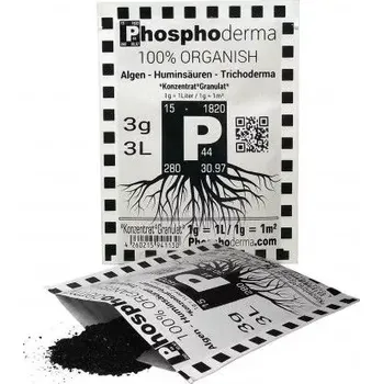 Hnojivo Phosphoderma 3g, mykorhiza (Granulovaný půdní doplněk Phosphoderma zvyšuje příjem fosforu, posiluje tvorbu květů a plodů. Je určen pro kvetoucí i plodonosné rostliny.)