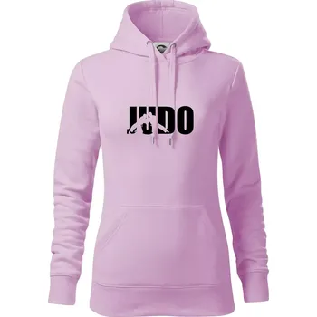 Dámská mikina Judo - Nápis - Mikina dámská Cape s kapucí - XS ( Orchid )