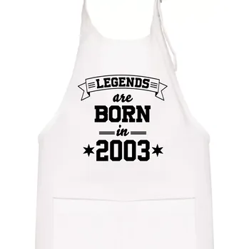 Kuchyňská zástěra Legends are born in 2003 - Dětská zástěra na vaření - Univerzální velikost ( Bílá )