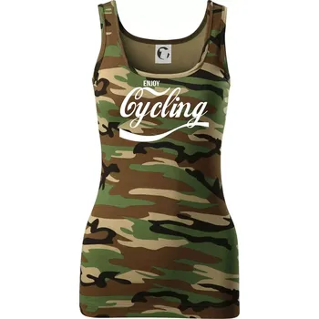 Enjoy Cycling - Dámské Maskáčové tílko - XL ( Hnědý maskáč )