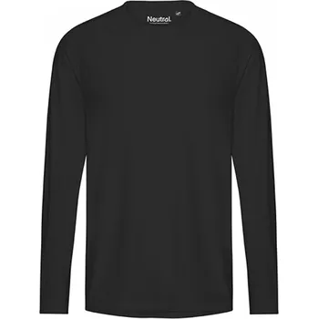 Pánské tričko Neutral Pánské tričko s dlouhým rukávem z recyklovaného polyesteru Barva: Černá, Velikost: S NER61050