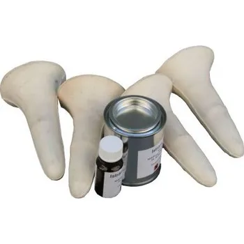 Souprava pro výměnu struků pro vemeno umělé - trenažér ručního dojení - 4 ks struků a lepidlo, černá bílá