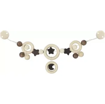 Hračka pro nejmenší Řetěz do kočárku - měsíc a hvězdy