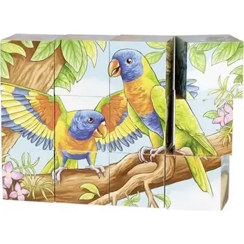 Dřevěná hračka Puzzle - Kostky zvířata Austrálie, 12 ks