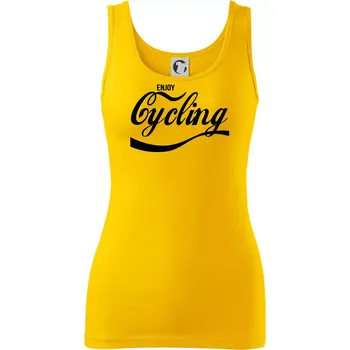 Dámské tričko Enjoy Cycling - Dámské tílko - M ( Žlutá )