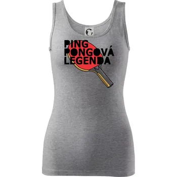Dámské tričko Ping Pongová legenda - Dámské tílko - M ( Tmavě šedý melír )