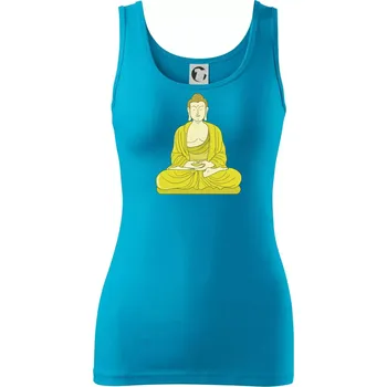 Dámské tričko Budha zelenožlutý - Dámské tílko - S ( Světlý tyrkys )