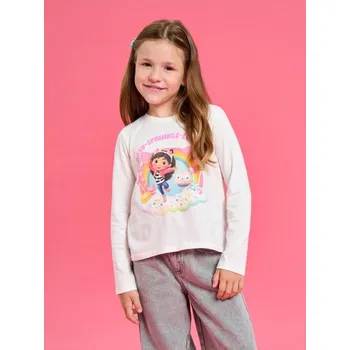 Dívčí oblečení Sinsay - Tričko s&nbsp;dlouhými rukávy Gabby's Dollhouse - šedá - 089GA-09M - 089GA-09M-104