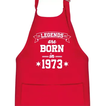 Kuchyňská zástěra Legends are born in 1973 - Dětská zástěra na vaření - Univerzální velikost ( Červená )
