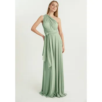 Dámské šaty Mally Šaty Anna s vázáním na různé způsoby, Eukalyptus Velikost: UNI