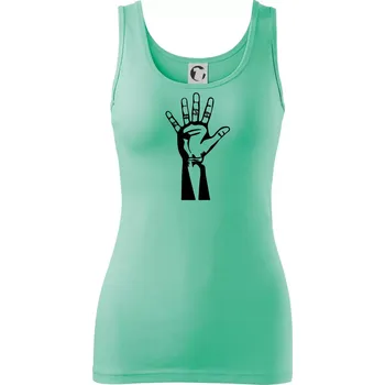 Dámské tričko Papír černě - Dámské tílko - 2XL ( Mátová )