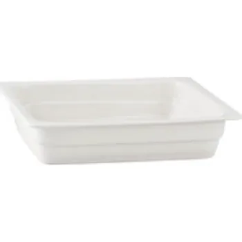 Plech na pečení TOMGAST Gastronádoba porcelánová GN 1/2 bílá, hloubka 22 mm BUGN-12022