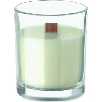 Svíčka Svíčka z rostlinného vosku 80g Kivas Wood - Transparentní