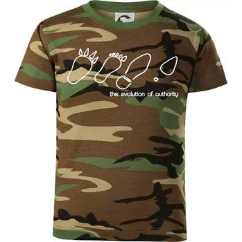 Chlapecké tričko Evolution of authority - Dětské maskáčové triko - 122 cm/6 let ( Hnědý maskáč )