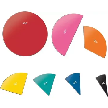 Dřevěná hračka Learning Resources Barevné kruhy s úhly - magnetické