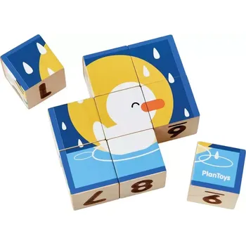 Dřevěná hračka Obrázkové kostky - Zvířata