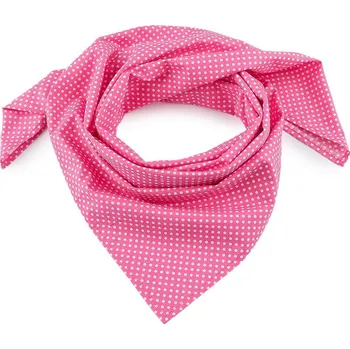 Šátek Bavlněný šátek s puntíky 65x65 cm - 16 pink