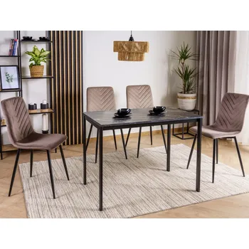 Jídelní stůl Jídelní stůl MARIO, Efekt černého mramoru/Černá