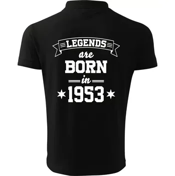 Pánská košile Legends are born in 1953 - Polokošile pánská Pique Polo 203 - L ( Černá )