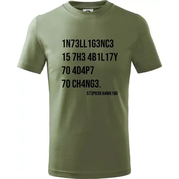 Chlapecké tričko Test inteligence - Stephen Hawking - Tričko dětské bavlněné - 98 cm / 2 roky ( Khaki )