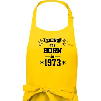 Kuchyňská zástěra Legends are born in 1973 - Dámská zástěra na vaření - Univerzální velikost ( Žlutá )