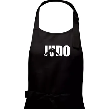 Kuchyňská zástěra Judo - Nápis - Dámská zástěra na vaření - Univerzální velikost ( Černá )
