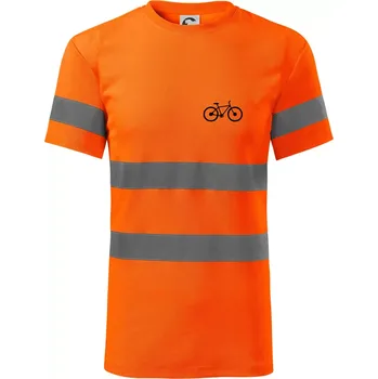 Pánské oblečení Obrázek kola na prsu horské kolo - Triko reflexní - HV PROTECT - XL ( Neonově oranžová )