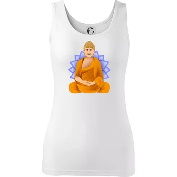 Dámské tričko Budha barevný - Dámské tílko - 2XL ( Bílá )