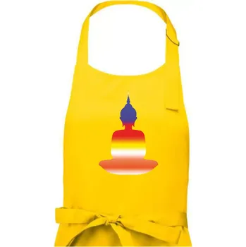 Kuchyňská zástěra Budha duhový - Dámská zástěra na vaření - Univerzální velikost ( Žlutá )