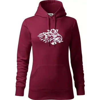 Dámská mikina Rozezlený orel - Mikina dámská Cape s kapucí - 2XL ( Garnet )