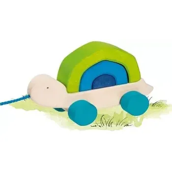 Dřevěná hračka Goki Tahací želva