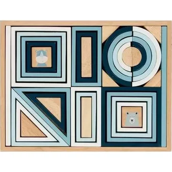 ostatní stavebnice Goki Stavebnice - pastelově modrá