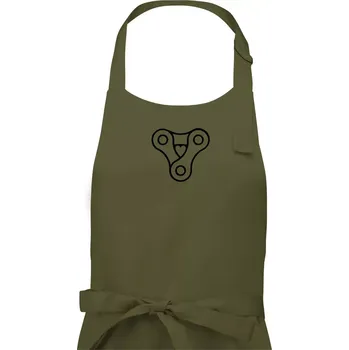 Kuchyňská zástěra Cyklo srdce řetěz trojúhelník - Dámská zástěra na vaření - Univerzální velikost ( Khaki )