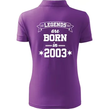 Legends are born in 2003 - Polokošile dámská Pique Polo - XS ( Fialová )